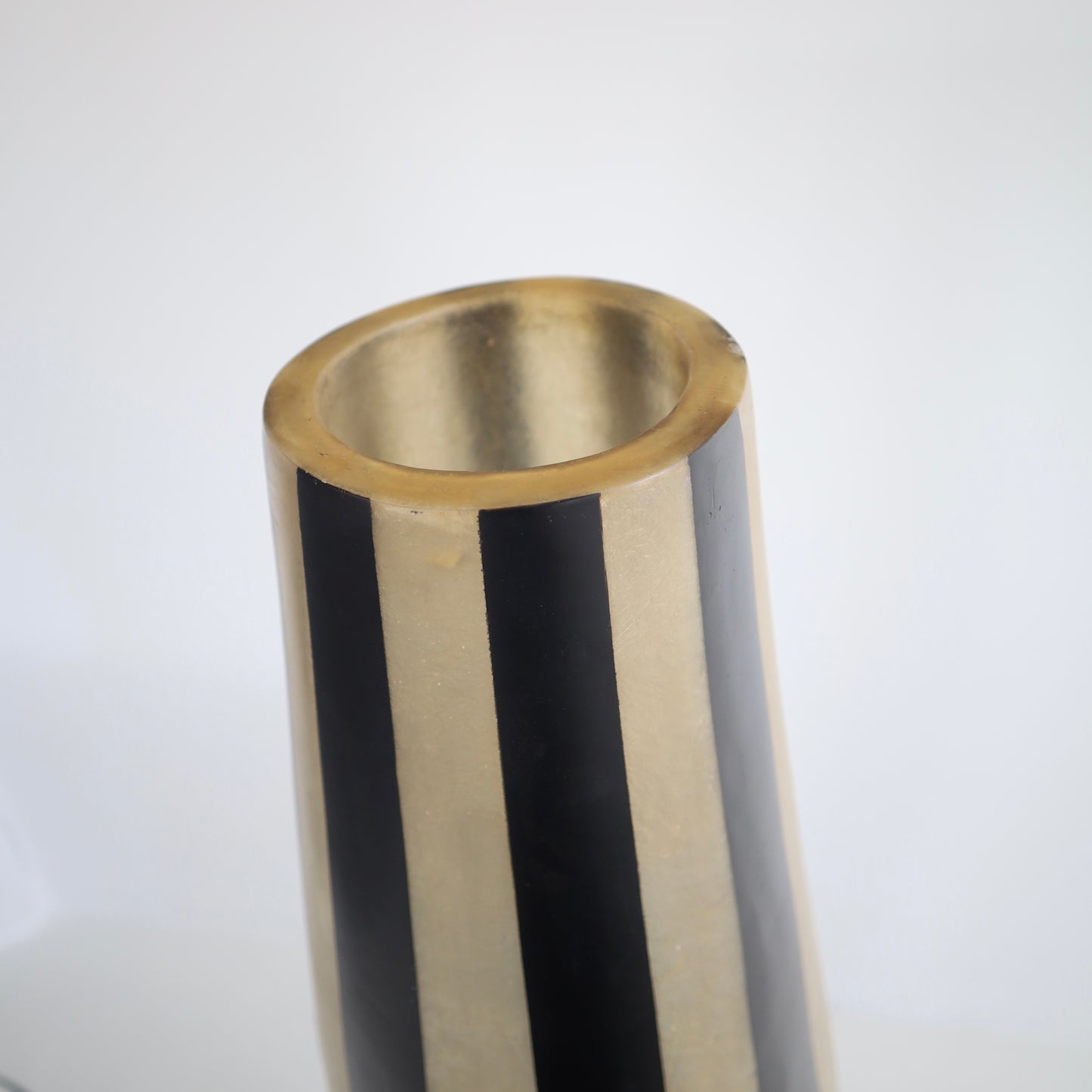 Vintage Striped Planter / Lamp #2