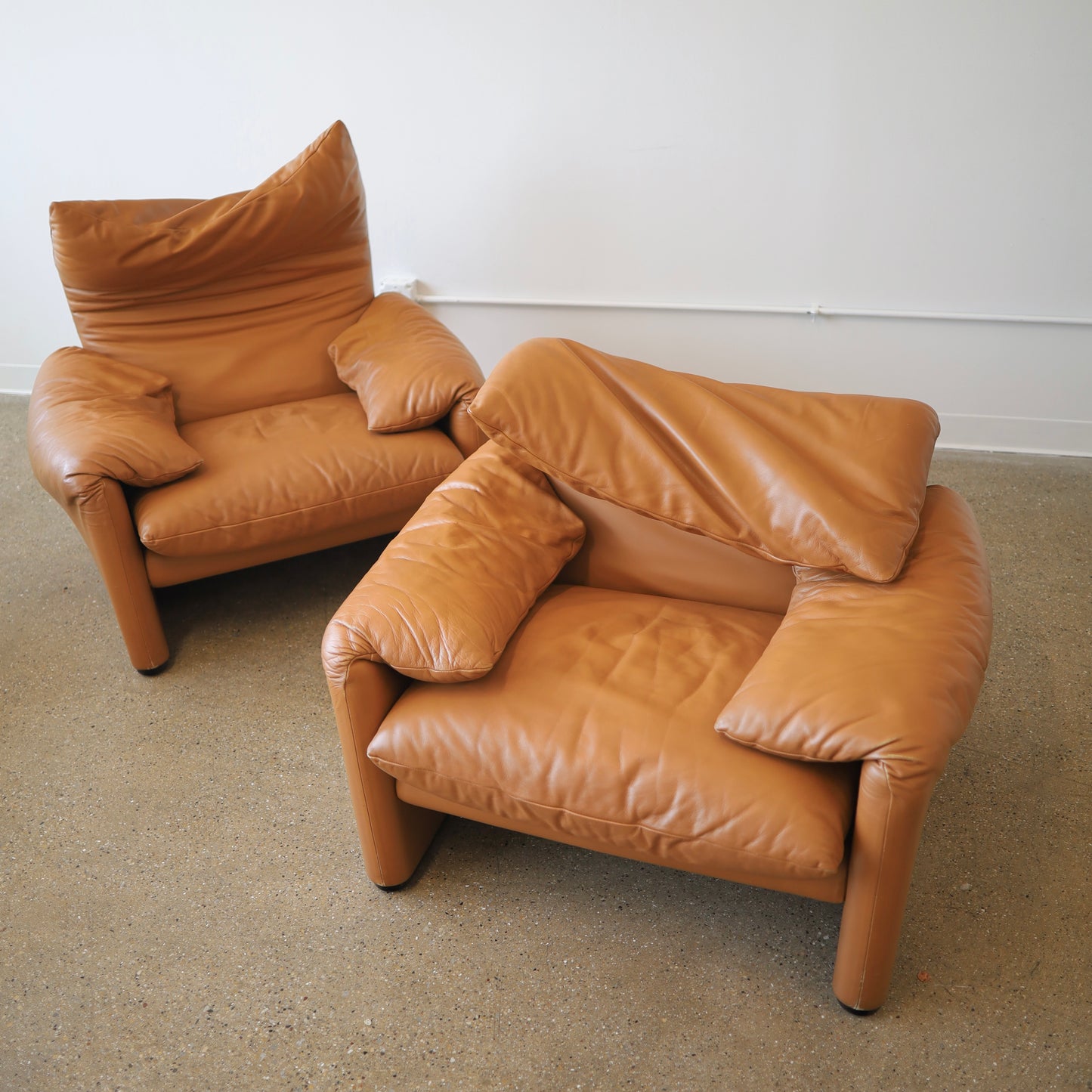 Maralunga Lounge Chairs, a pair