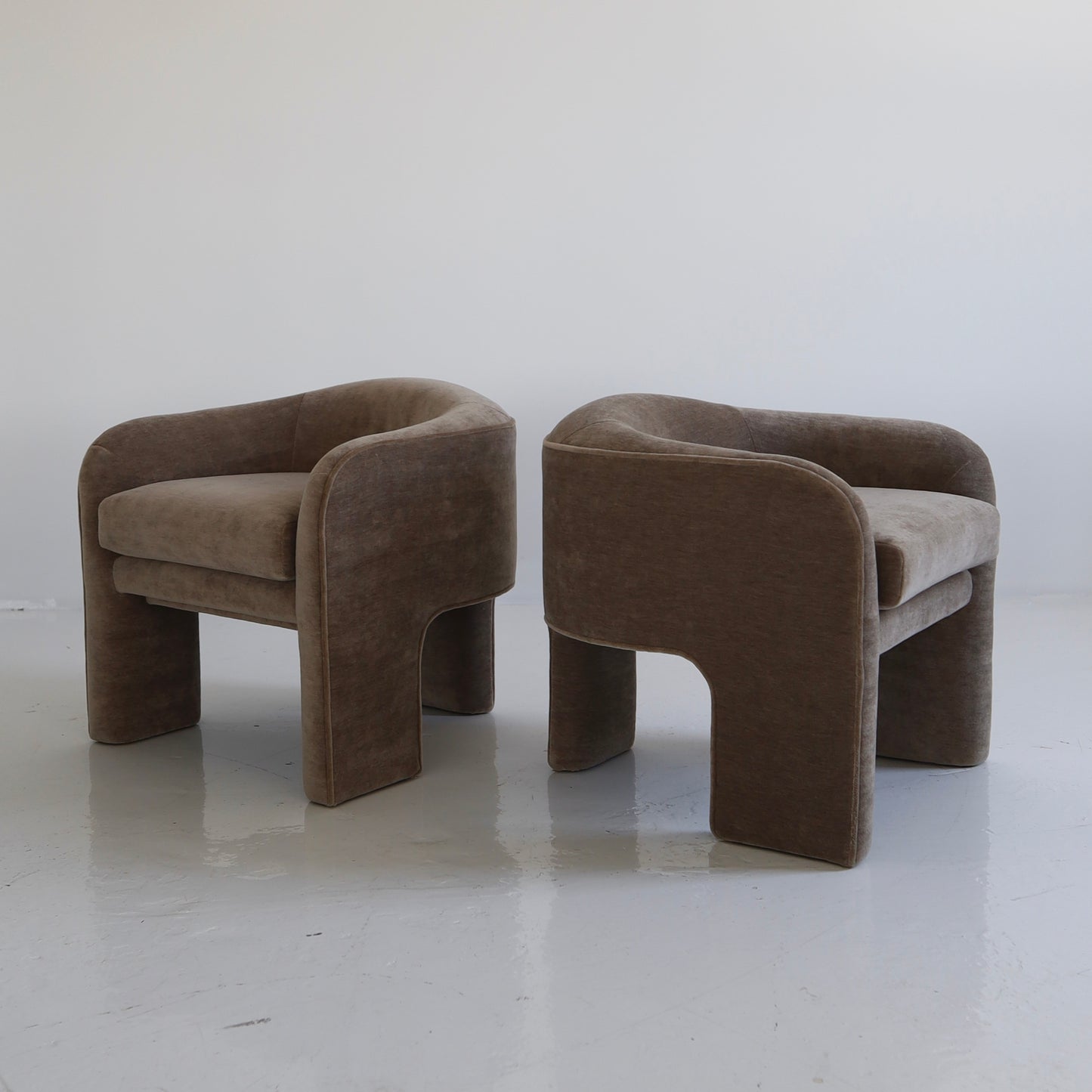 Vladimir Kagan Tri-Leg Chairs, a pair