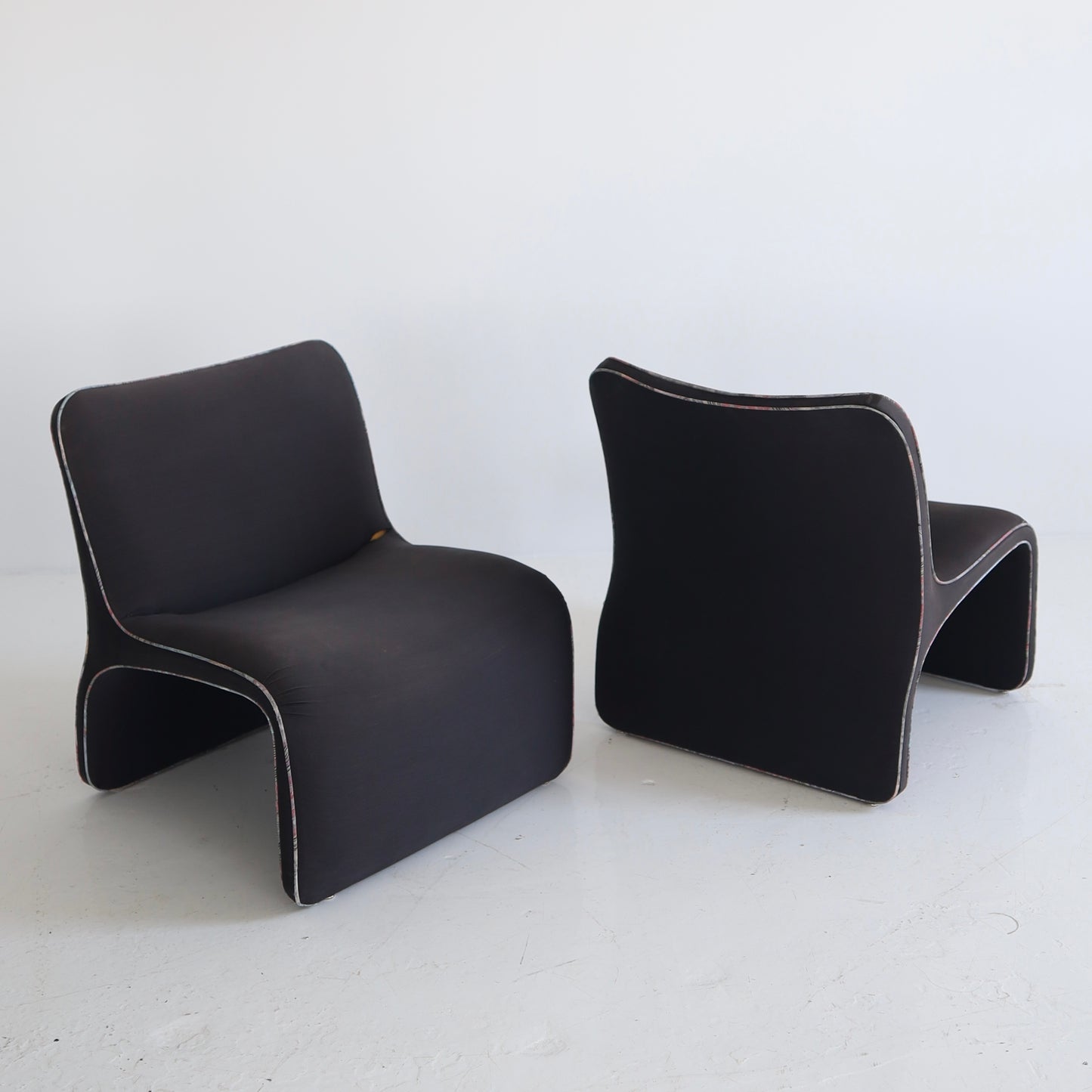 1980s Slipper Chairs by Preview, a pair