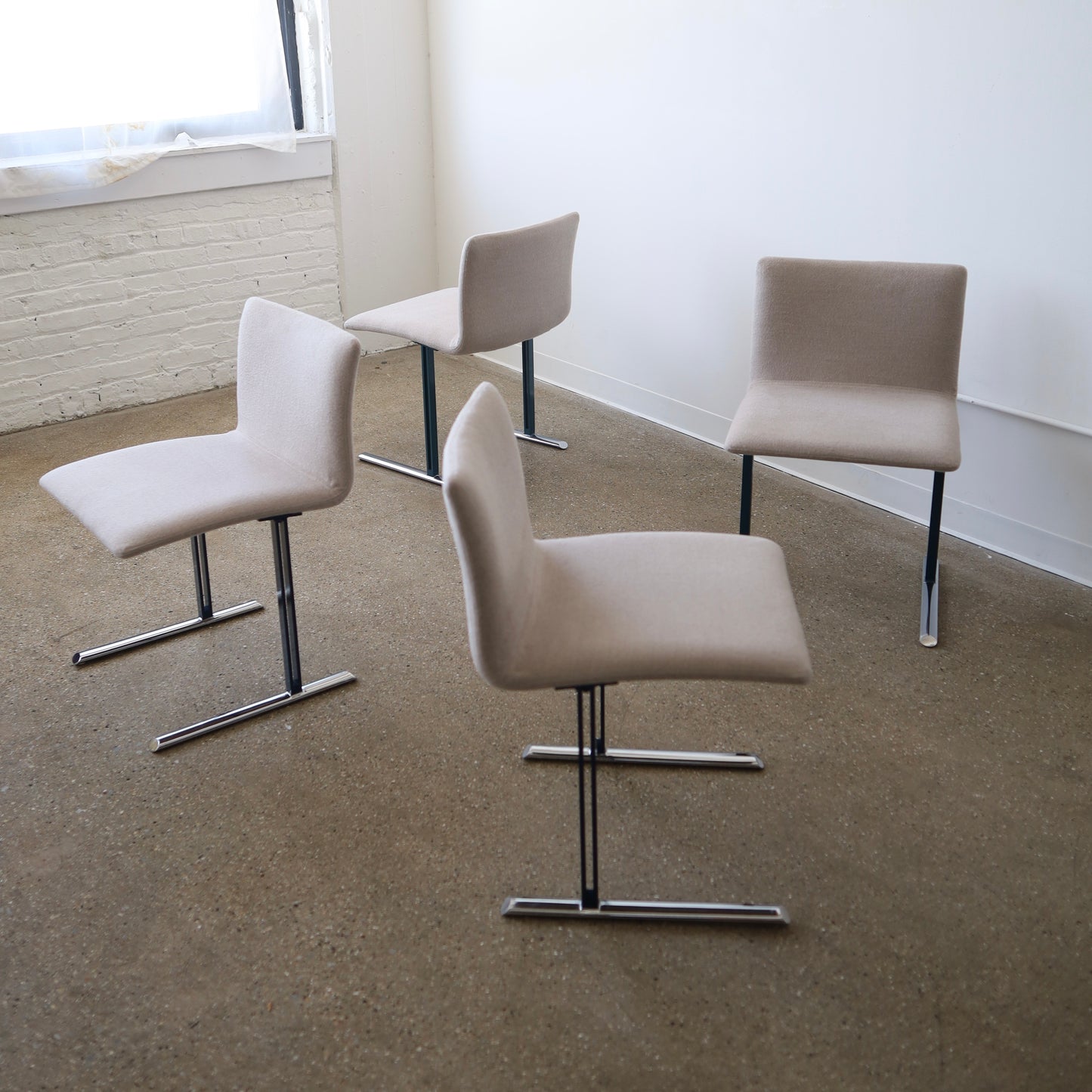 Saporiti Italia Chairs in Alpaca, set of four