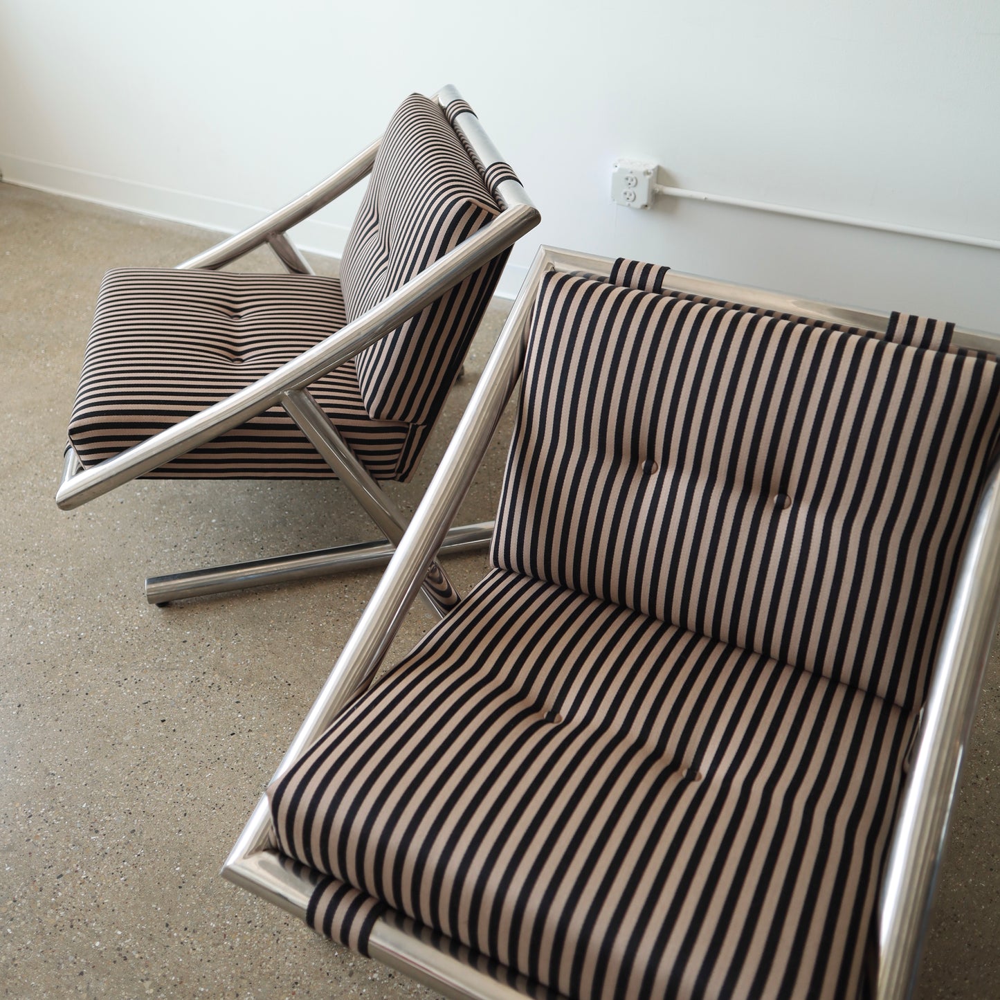 Plato Ginello Lounge Chairs, a pair