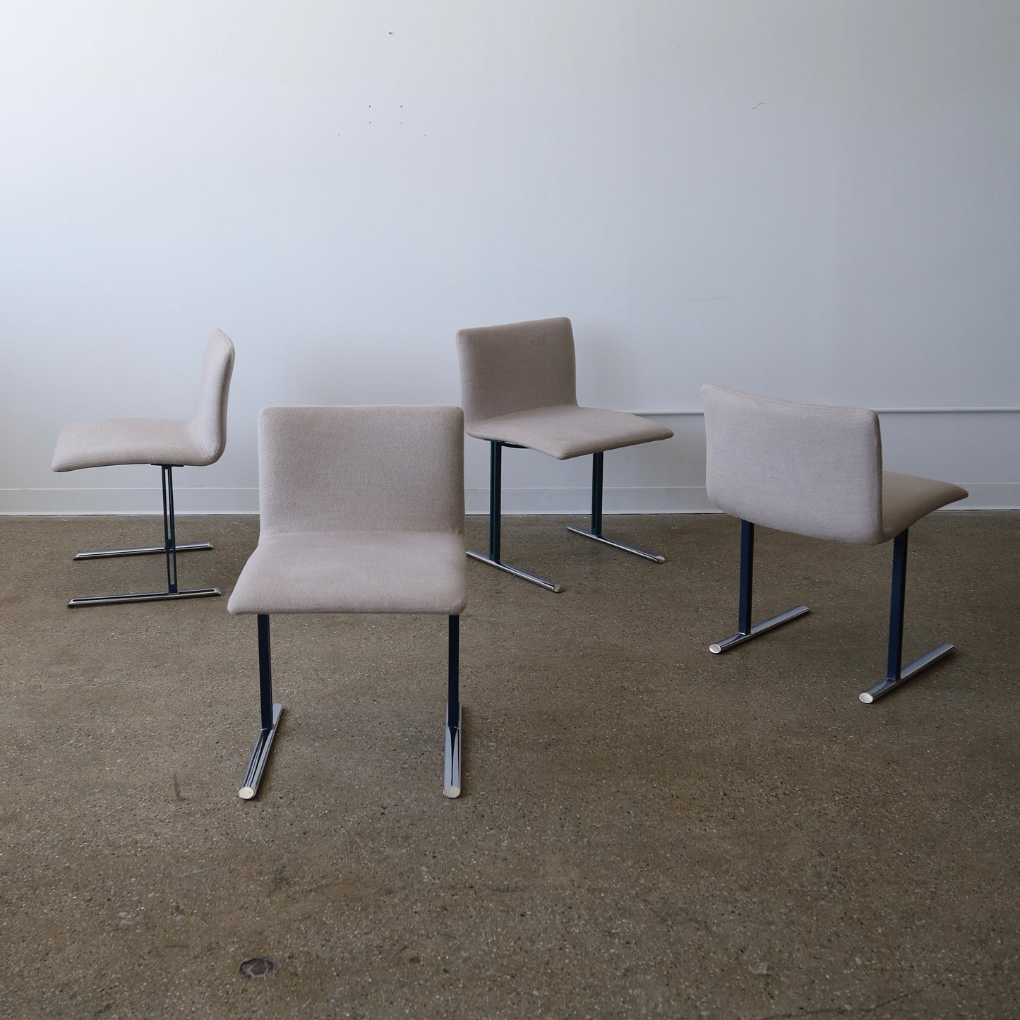 Saporiti Italia Chairs in Alpaca, set of four