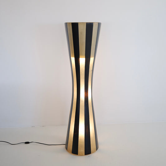 Vintage Striped Planter / Lamp #1