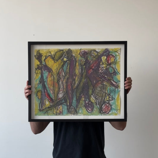 Dennis Jose Art in Oak Frame c. 2005
