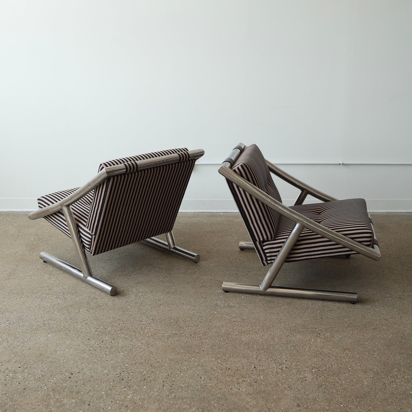Plato Ginello Lounge Chairs, a pair
