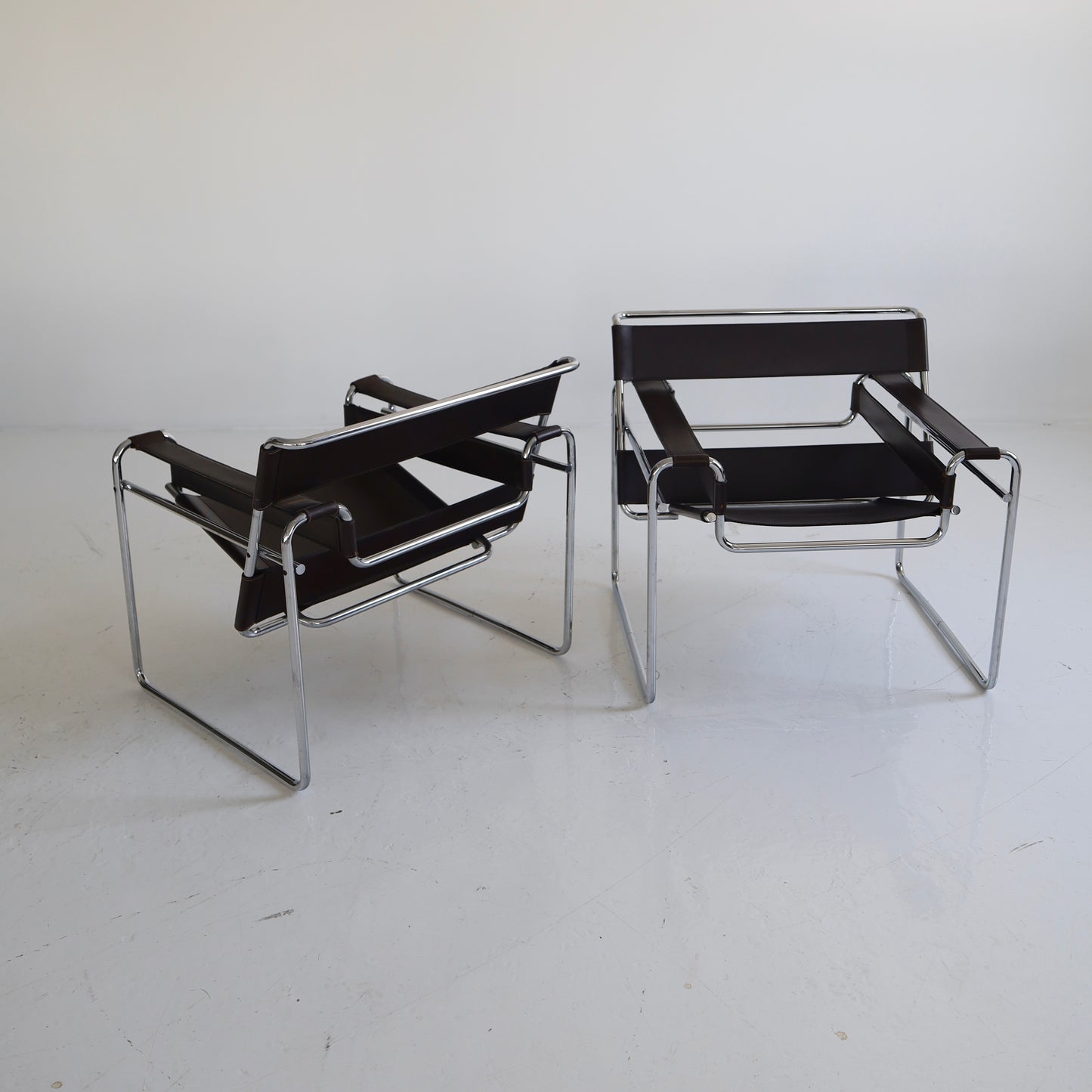 Wassily Chairs by Mies van der Rohe, a pair