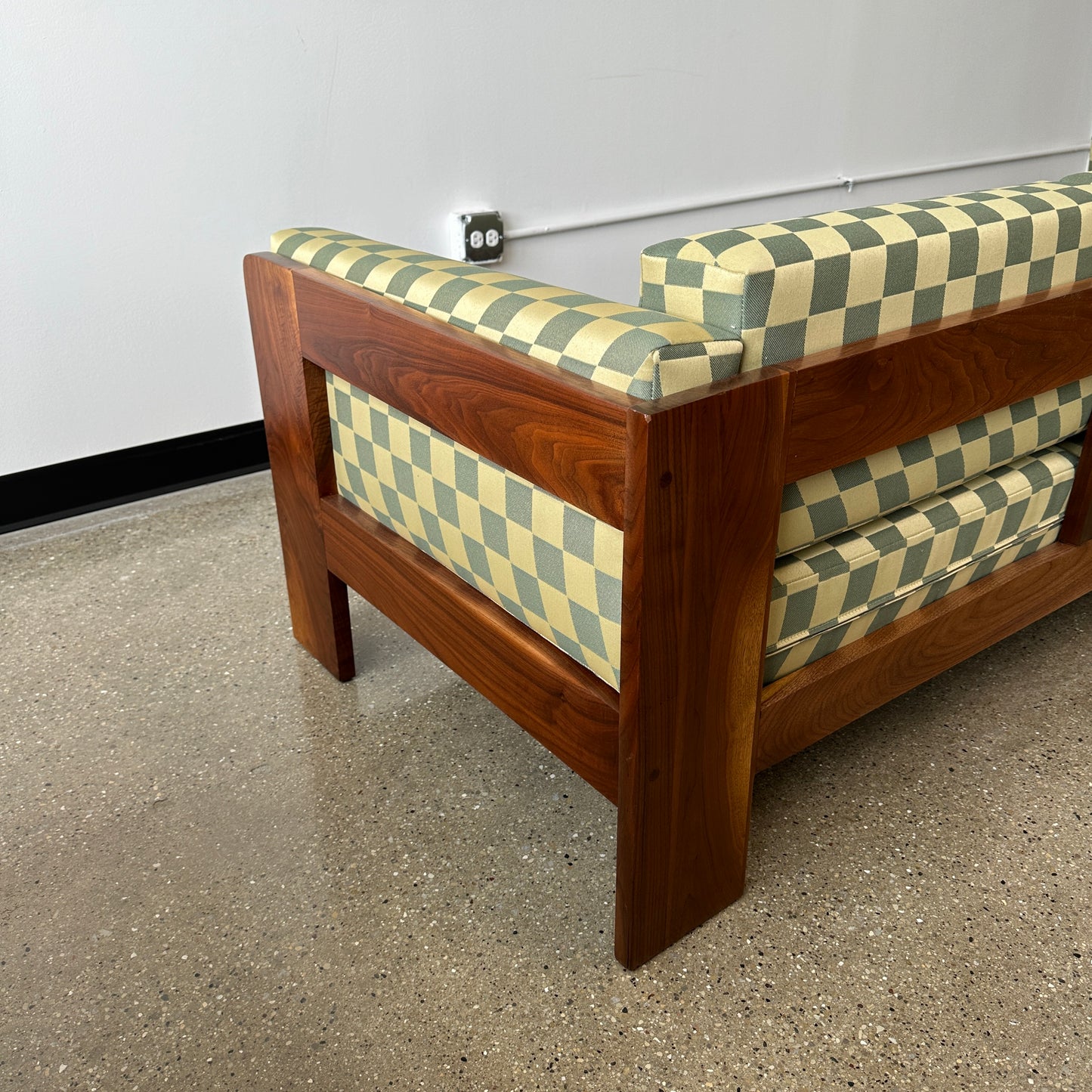 1970s Solid Walnut Sofa