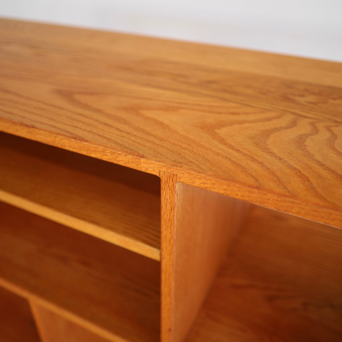 Solid Oak Record Console