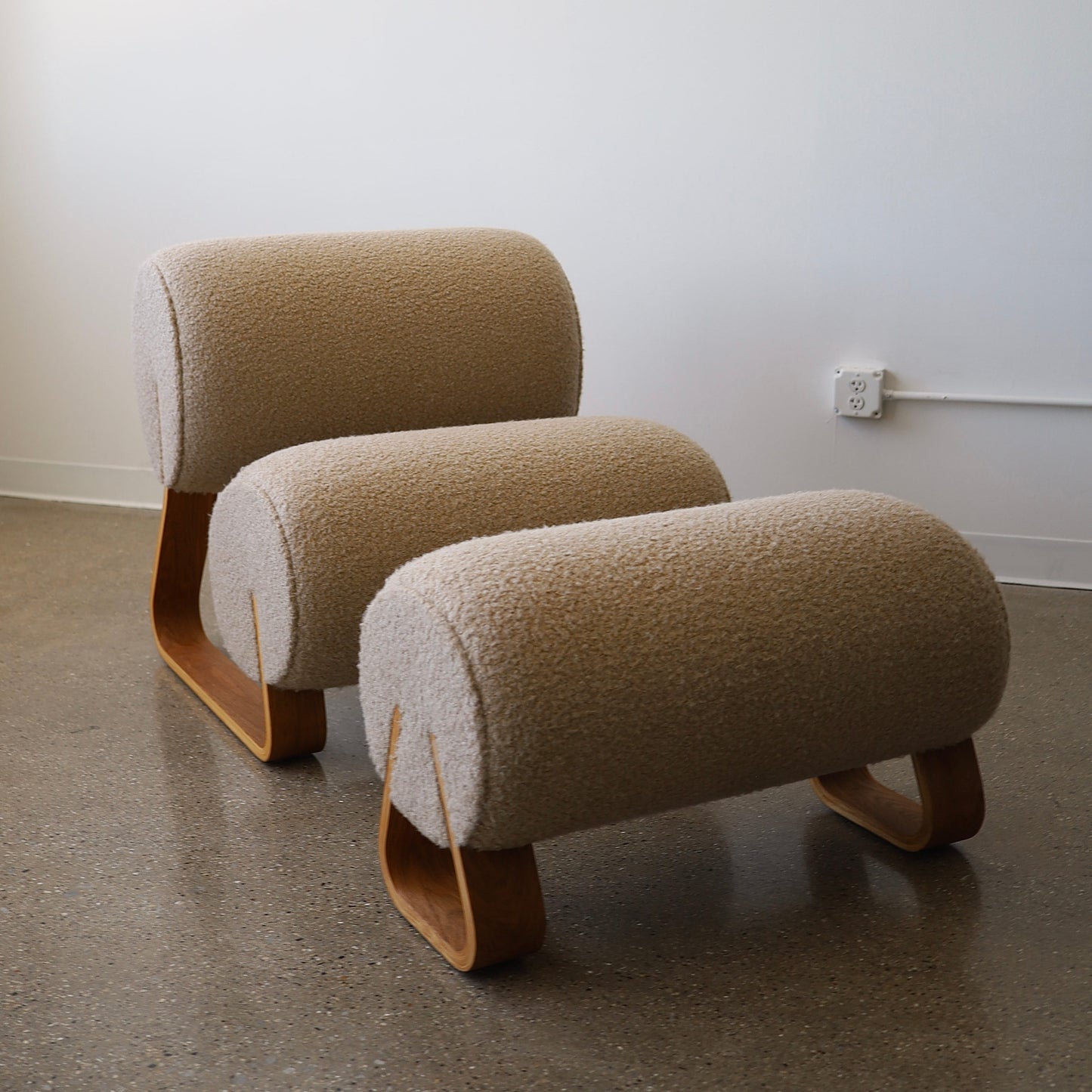 Marshmallow Ottoman, made to order