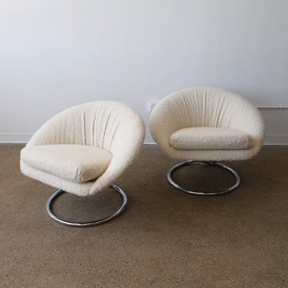 Chrome Chairs by Renato Zevi, a pair