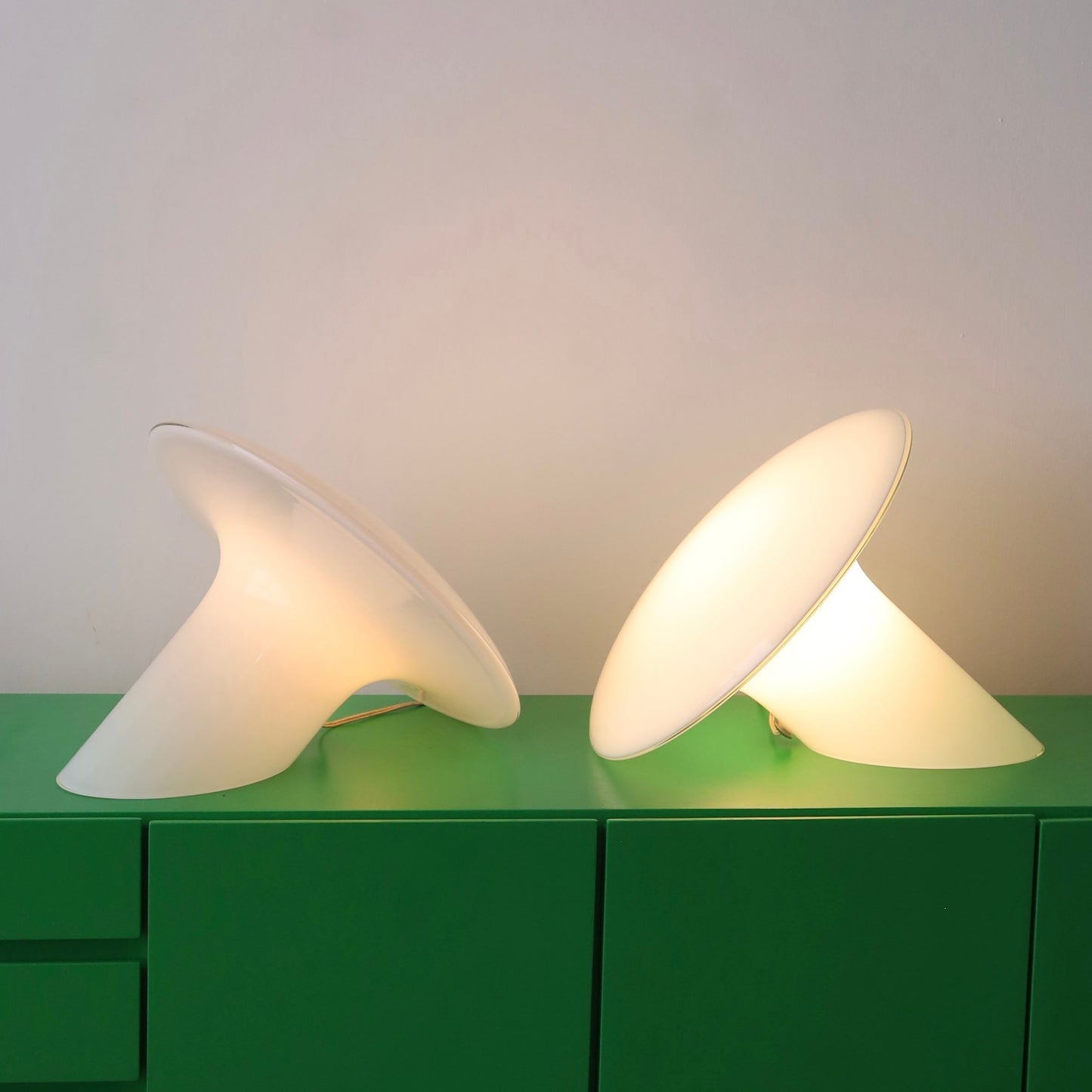 Candia Lamps by Gino Vistosi, a pair