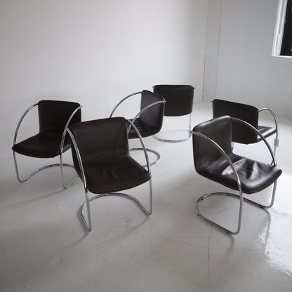 Giovanni Offredi “Lens” Chairs, set of 6