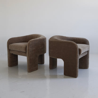 Vladimir Kagan Tri-Leg Chairs, a pair