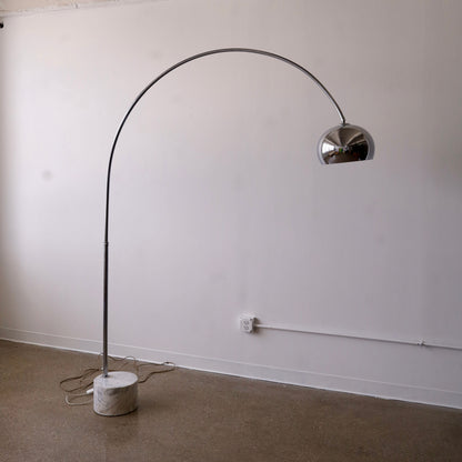 Arc Lamp w/ White Marble Base c. 1970s