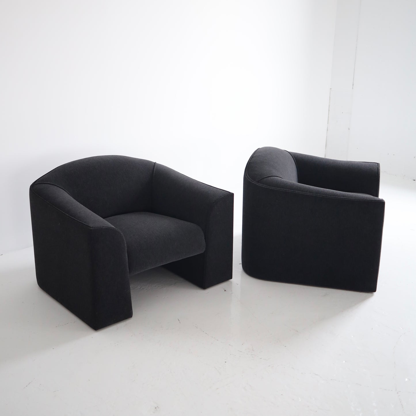 1980s Postmodern Chairs in 100% Alpaca, a pair