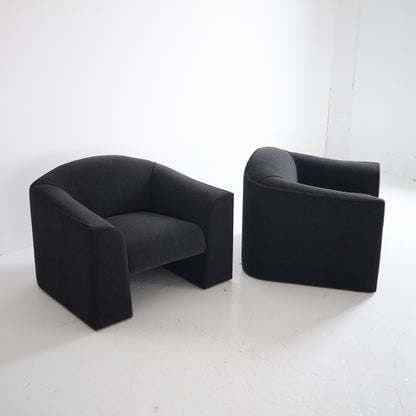 1980s Postmodern Chairs in 100% Alpaca, a pair