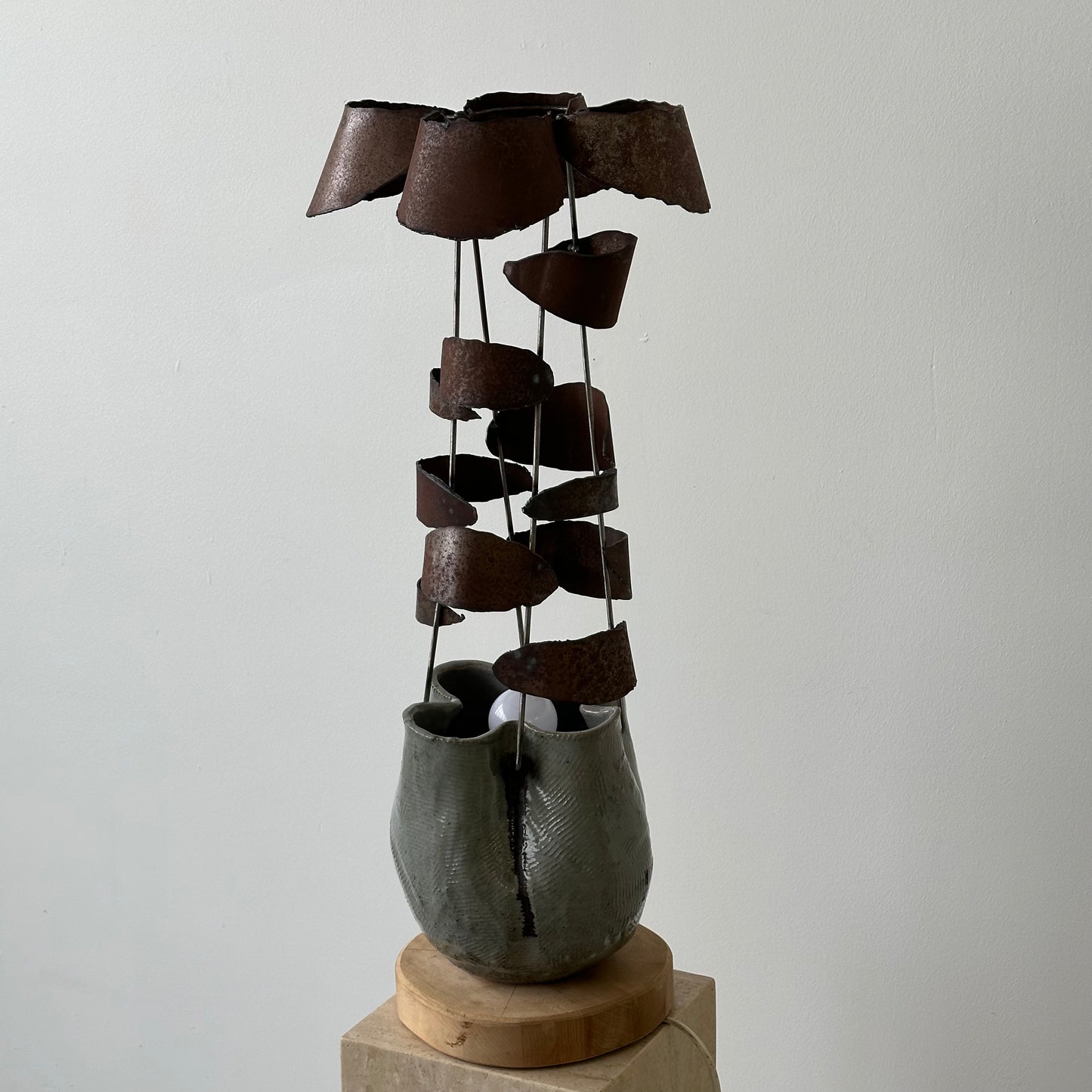 Studio-made Ceramic Brutalist Lamp