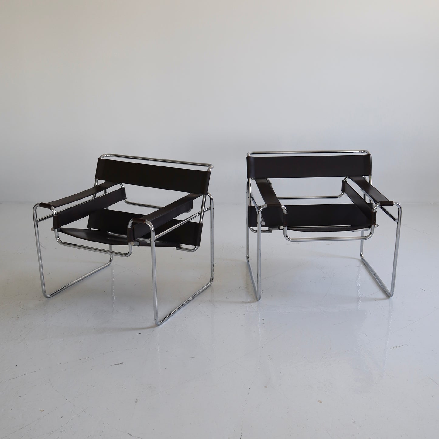 Wassily Chairs by Mies van der Rohe, a pair