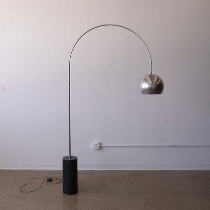 Arc Lamp w/ Black Marble Base c. 1970s