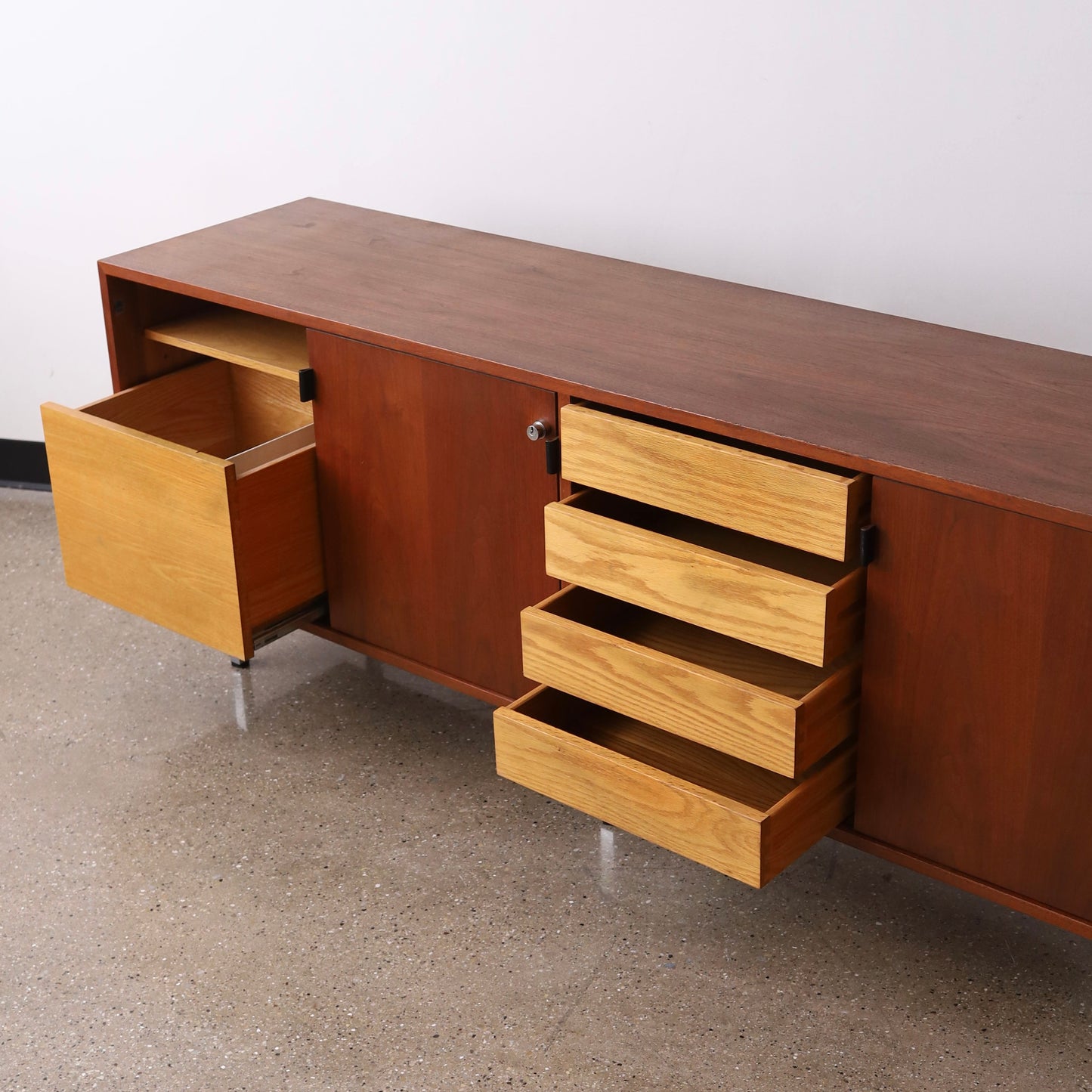 Florence Knoll Walnut Credenza