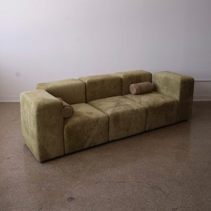 Giancarlo Piretti “Sistema 61” Sofa in Holly Hunt Suede