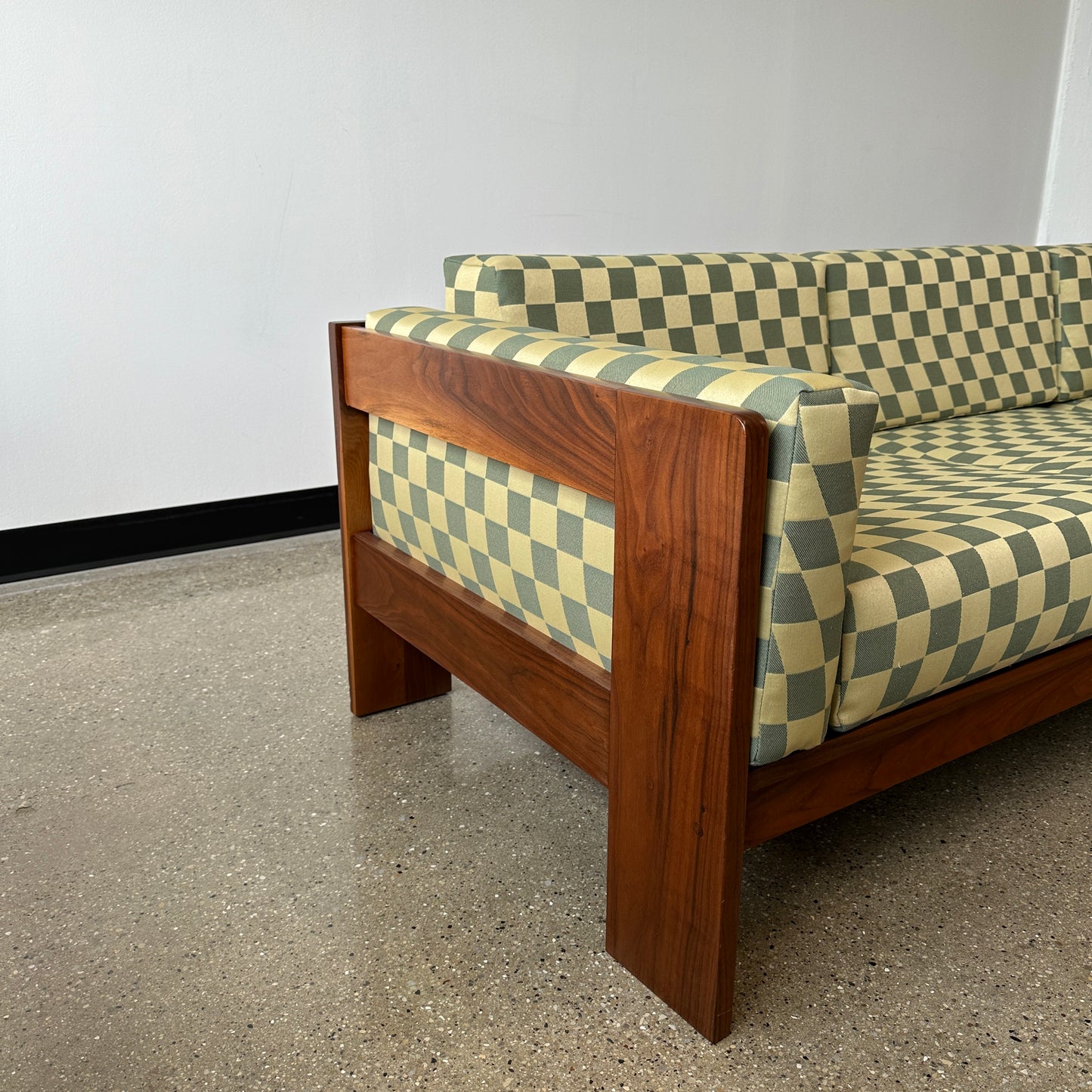1970s Solid Walnut Sofa