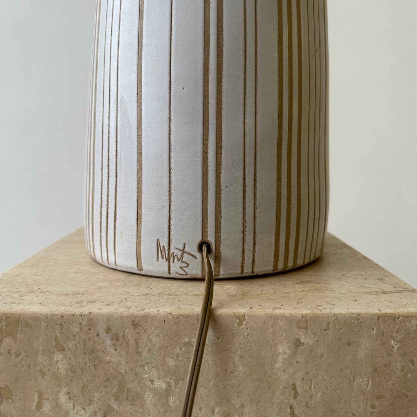 Jane & Gordon Martz Large Pinstripe Ceramic Lamp