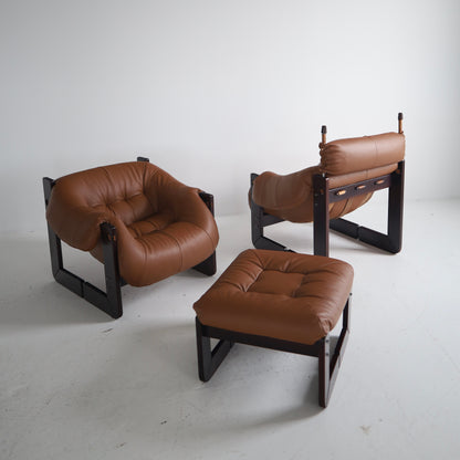 Percival Lafer MP-97 Chairs + Ottoman, a set