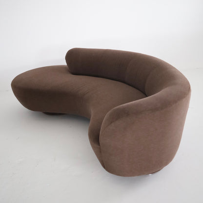 Vladimir Kagan “Cloud” Sofa Reupholstered in 100% Alpaca