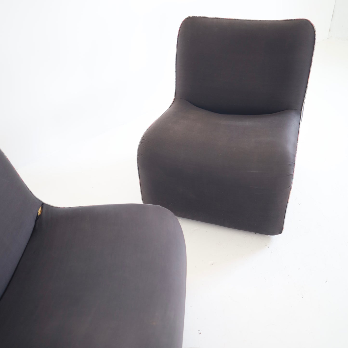 1980s Slipper Chairs by Preview, a pair