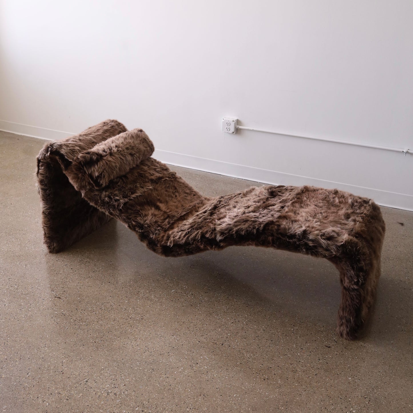 Olivier Mourgue “Djinn” Chaise Lounge in Toscana Fur