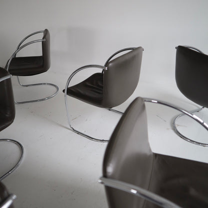 Giovanni Offredi “Lens” Chairs, set of 6