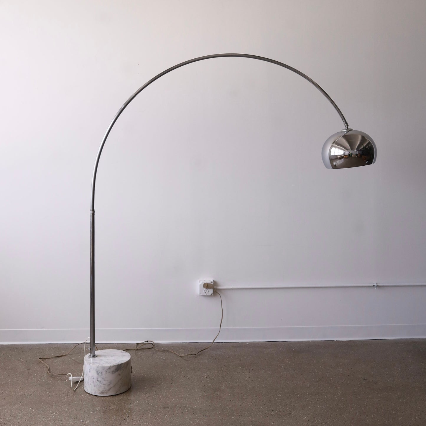 Arc Lamp w/ White Marble Base c. 1970s