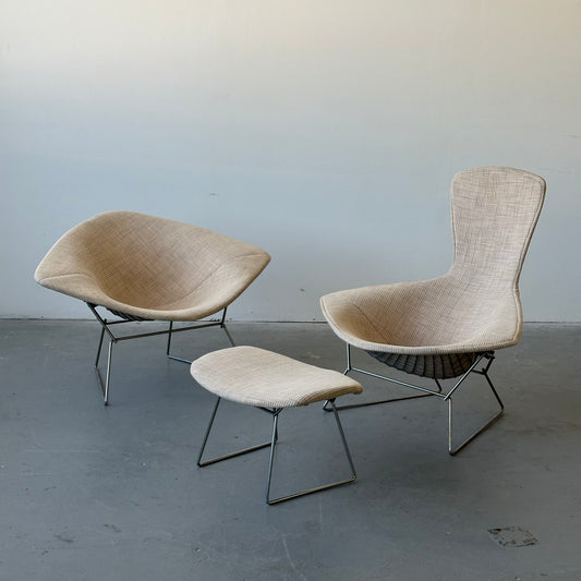 Early Harry Bertoia Bird / Diamond Chair Set