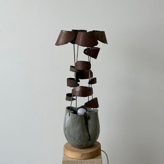 Studio-made Ceramic Brutalist Lamp