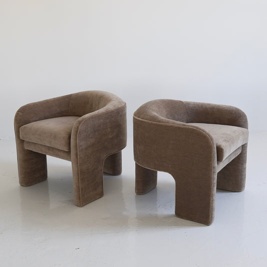Vladimir Kagan Tri-Leg Chairs, a pair