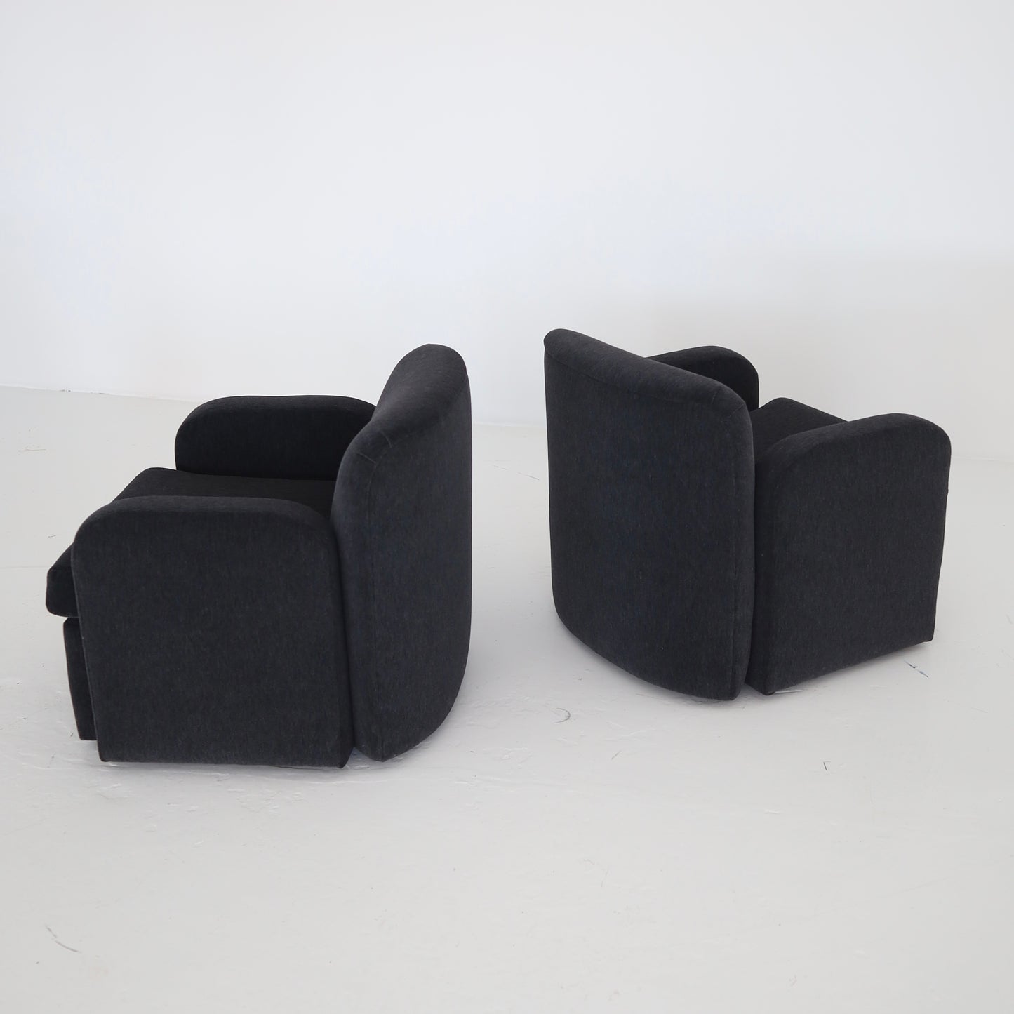 1980s Swivel Chairs by Preview in 100% Alpaca, a pair