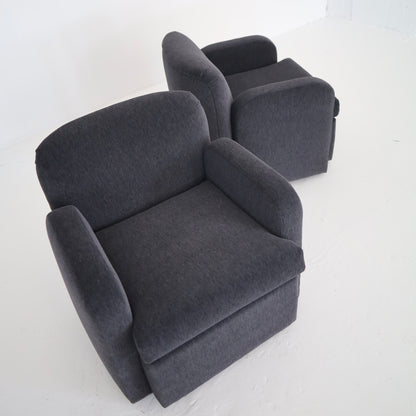 1980s Swivel Chairs by Preview in 100% Alpaca, a pair