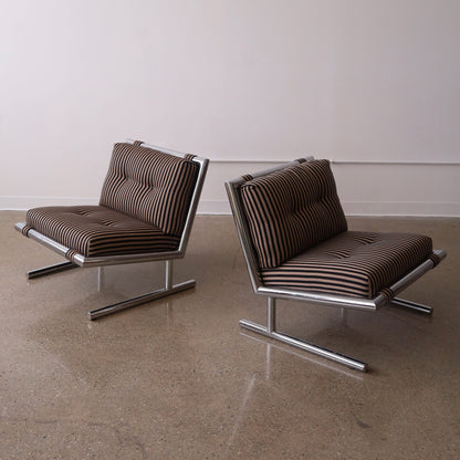 Arthur Umanoff Lounge Chairs for Directional, a pair of