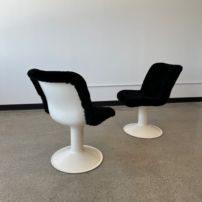 Yrjö Kukkapuro Chairs in Shearling