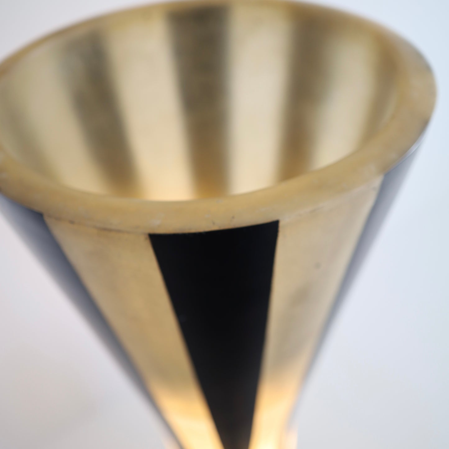 Vintage Striped Planter / Lamp #1