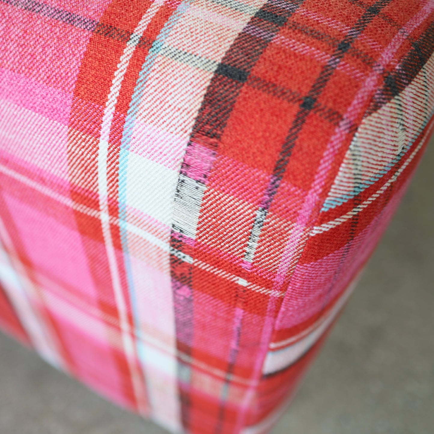 1970s Plaid Slipper Chairs, a pair