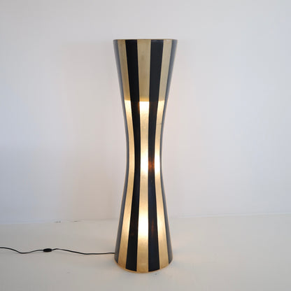 Vintage Striped Planter / Lamp #1
