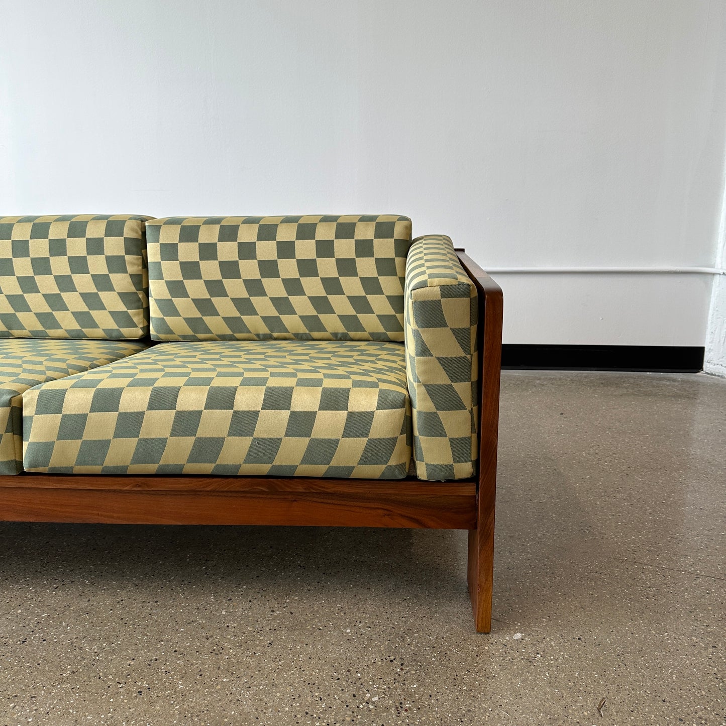 1970s Solid Walnut Sofa