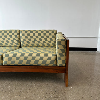 1970s Solid Walnut Sofa