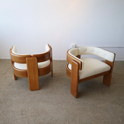 Jens Risom Chairs for Marble c. 1960s, a pair