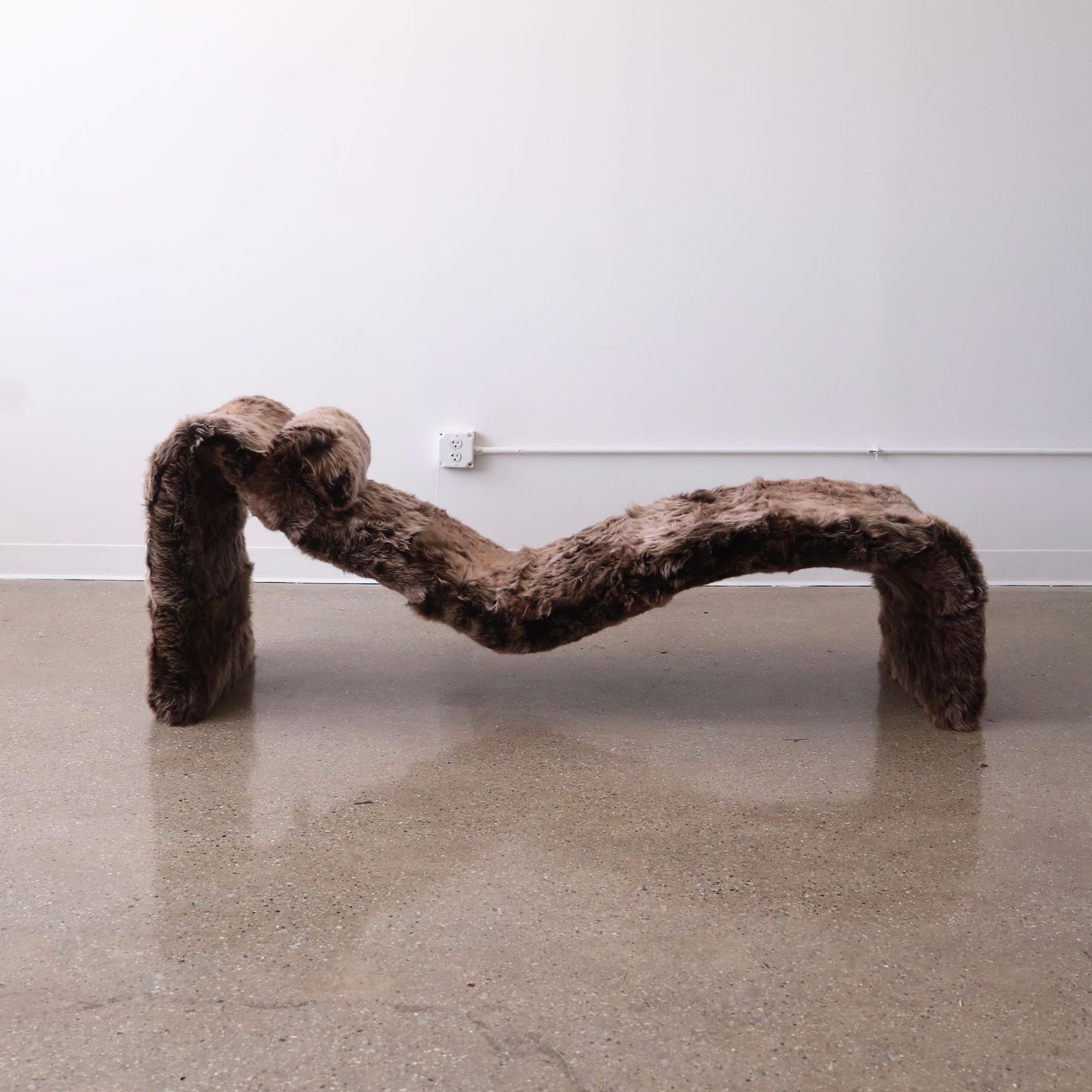 Olivier Mourgue “Djinn” Chaise Lounge in Toscana Fur