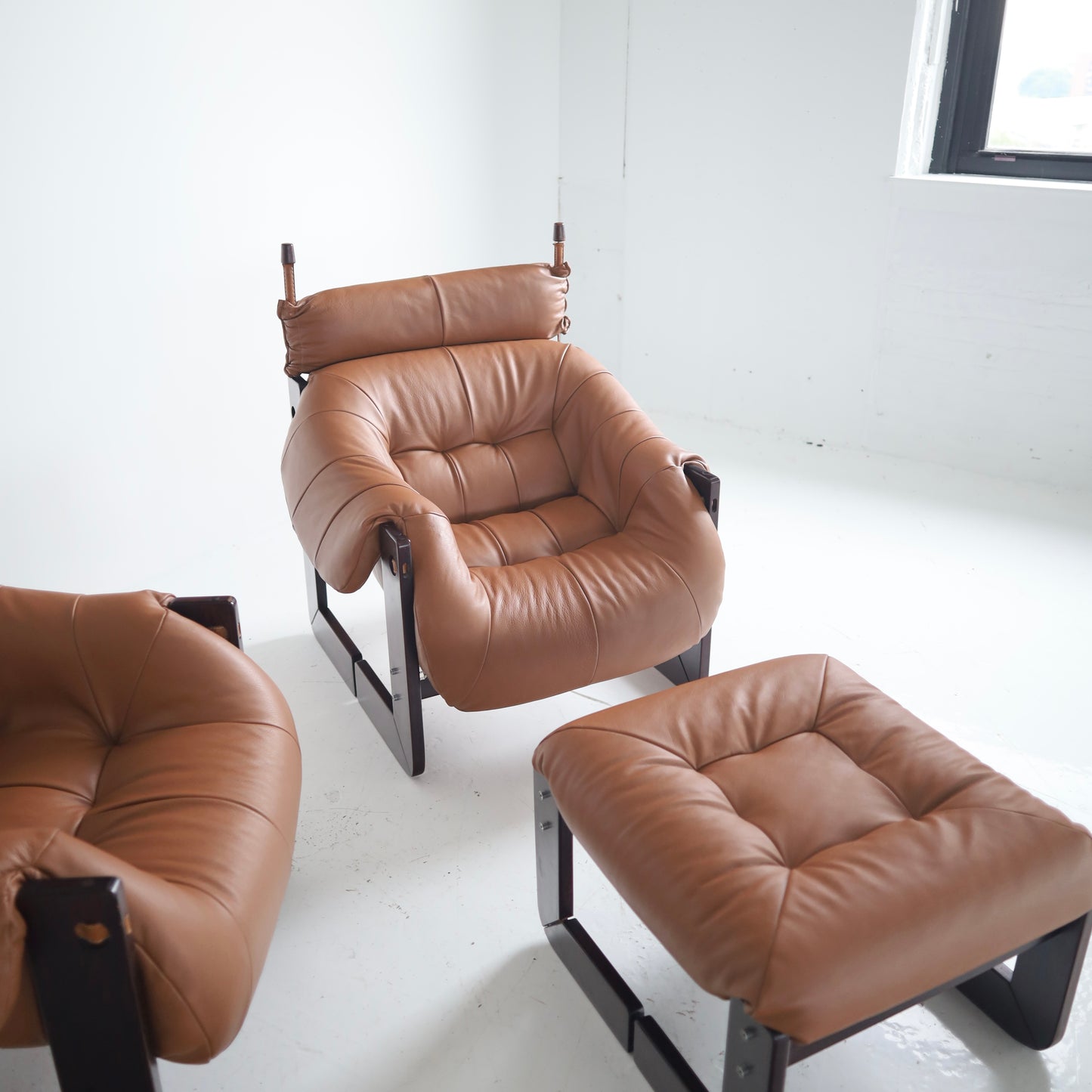 Percival Lafer MP-97 Chairs + Ottoman, a set