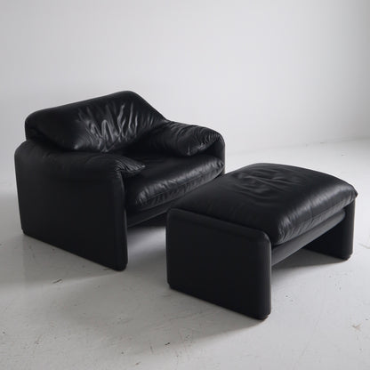 Vico Magistretti “Maralunga” Armchair + Ottoman